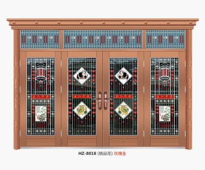 Imitation copper unit door