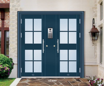 Zinc iron alloy unit door