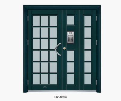 Zinc iron alloy unit door