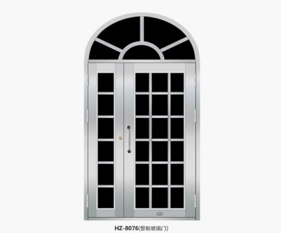 Artistic stainless steel door